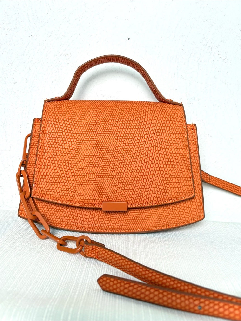ZARA Embossed Mini Bag Crossbody Satchel Purse